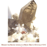 quartz with spessartine garnet crystals