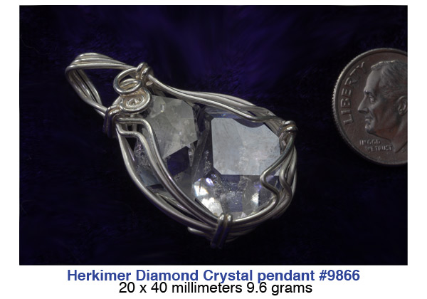 Herkimer Diamond Crystal Pendant