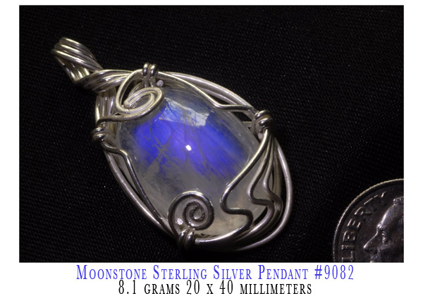 wire wrapped Moonstone Pendant