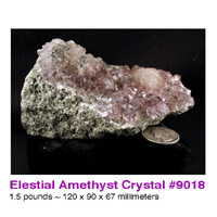 Elestial Amethyst Crystal from India