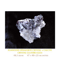 Sphalerite and Calcite Crystal specimen