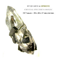 epidote + quartz crystals