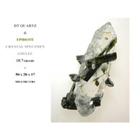 epidote + quartz crystals