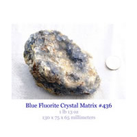 blue fluorite crystal specimen