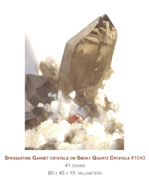 spessartine garnet crystal specimen