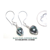 Tahitian Pearl Sterling Silver Earrings
