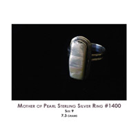 Mother of Pearl sterling silver Ring