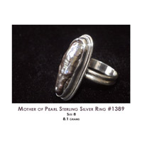 Mother of Pearl sterling silver Ring