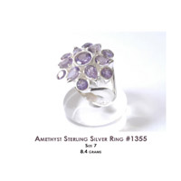 faceted Amethyst Ring