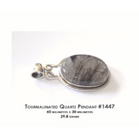 Tourmalinated Quartz Sterling Silver Pendant