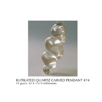 rutilated quartz pendant