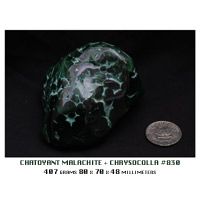 Natural Chatoyant Malachite + Chrysocolla from Africa