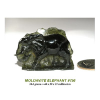 Moldavite elephant