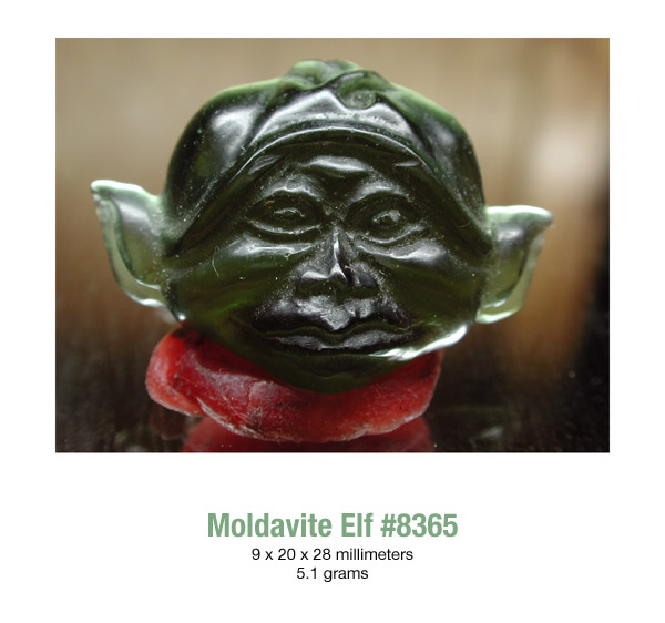 Moldavite Elf Carvings