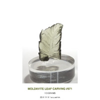 Moldavite Leaf Carving