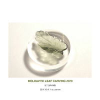 Moldavite Leaf Carving