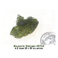 moldavite tektite specimen