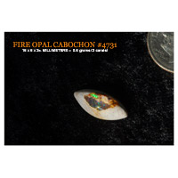Fire opal cabochon