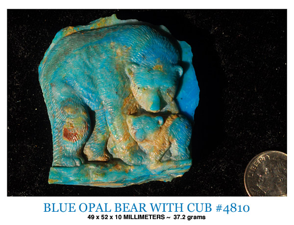 Blue Opal Bear Mother and cub
