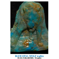 Andes Blue opal wolf