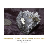 PYRITE, GALENA, & QUARTZ CRYSTAL CLUSTERS