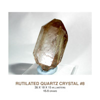 rutilated quartz crystals