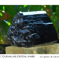 black tourmaline crystals