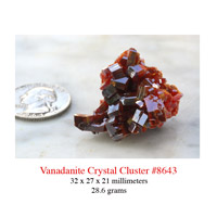 Vanadinite Crystal Specimen from Morocco