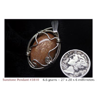 Sunstone wirewrapped pendant